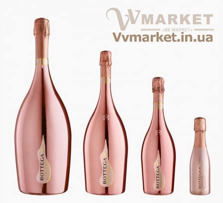 Вино игристое Bottega "Rose Gold" розовое брют, 0.75л DOC