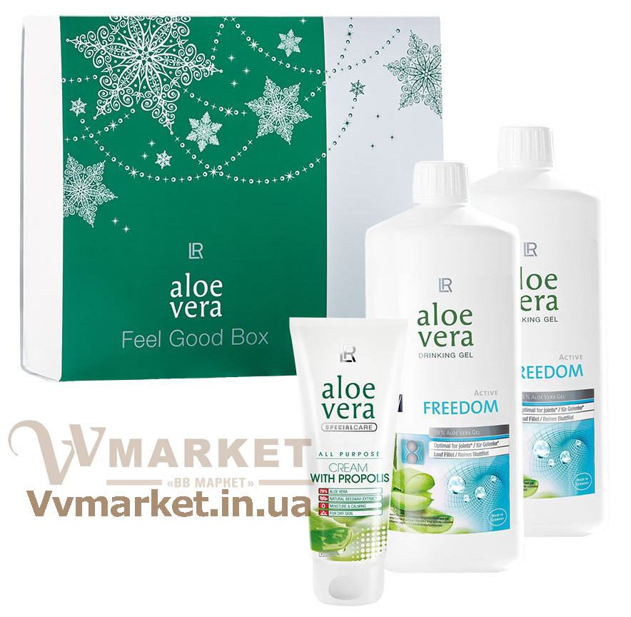 Купить Aloe Verа гель питьевой Алоэ Вера (Алоє Вера) Feelgood Box Фридом, набор 2 по 1л и Алоэ Вера Крем с прополисом, 100 мл, акция ноябрь 2016, акция декабрь 2016, акция январь 2017, LR с доставкой Киев, Авдеевка, Акимовка, Александрия, Александровка, Александровка, Алупка, Алушта, Алчевск, Амвросиевка, Антрацит, Апостолово, Арбузинка, Армянск, Артемовск, Арциз, Ахтырка, Балаклея, Балта, Бар, Барановка, Барвенково, Барышевка, Бахмач, Бахчисарай, Баштанка, Белая Церковь, Белгород-Днестровский, Беловодск, Белогорск, Белогорье, Белозерка, Белополье, Беляевка, Бердичев, Бердянск, Берегово, Бережаны, Березанка, Березино, Березовка, Берислав, Бершадь, Близнюки, Бобринец, Бобровица, Богодухов, Богуслав, Болград, Болехов, Борзна, Борислав, Борисполь, Боровая, Бородянка, Борщев, Боярка, Бровары, Броды, Брусилов, Брянка, Бузуков, Бурштын, Бурынь, Буск, Бучач, Валки, Варва, Васильевка, Васильков, Васильковка, Великая Белозерка, Великая Новоселка, Верхнеднепровск, Верхов, Верховина, Веселиново, Веселое, Вижница, Винница, Виноградов, Виньковцы, Вишневое, Владимир-Волынский, Владимирец, Вознесенск, Волноваха, Воловец, Володарка, Володарское, Волочиск, Волчанск, Вольногорск, Вольнянск, Врадиевка, Высокополье, Вышгород, Гадяч, Гайворон, Гайсин, Галич, Гаспра, Геническ, Герца, Глеваха, Глобино, Глухов, Глыбокая, Голая Пристань, Голованевск, Горловка, Горностаевка, Городенка, Городище, Городня, Городок, Горохов, Гоща, Гребенка, Гуляйполе, Гурзуф, Гусятин, Двуречная, Дебальцево, Демидовка, Деражня, Дергачи, Джанкой, Дзержинск, Диканька, Днепродзержинск, Днепропетровск, Днепрорудное, Доброполье, Добрянка, Докучаевск, Долина, Долинская, Доманевка, Донецк, Драбов, Дрогобыч, Дружковка, Дубно, Дубровица, Дунаевцы, Евпатория, Еланец, Емильчино, Енакиево, Жашков, Желтые Воды, Жидачев, Житомир, Жмеринка, Жолква, Залещики, Запорожье, Заречное, Заставна, Зачепиловка, Збараж, Зборов, Звенигородка, Згуровка, Здолбунов, Зеньков, Змиев, Знаменка, Золотоноша, Золочев, Ивано-Франковск, Ивановка, Иванычи, Измаил, Изюм, Изяслав, Илларионово, Ильинцы, Ильичевск, Ирпень, Иршава, Ичня, Кагарлык, Казанка, Казатин, Каланчак, Калиновка, Калуш, Каменец-Подольский, Каменка, Каменка-Бугская, Каменка-Днепровская, Камень-Каширский, Канев, Карловка, Катеринополь, Каховка, Кегичевка, Кельменцы, Керчь, Киверцы, Киев, Килия, Кировоград, Кировск, Кировское, Кицмань, Кобеляки, Ковель, Кодыма, Козелец, Козельщина, Козова, Козятин, Коломак, Коломыя, Компанеевка, Комсомольск, Конотоп, Константиновка, Кореиз, Корец, Короп, Коростень, Коростышев, Корсунь-Шевченковский, Корюковка, Косов, Костополь, Котельва, Котовск, Краматорск, Красилов, Красноармейск, Красноград, Краснодон, Краснокутск, Красноперекопск, Краснополье, Красные Окны, Красный Лиман, Красный Луч, Кременчуг, Кривой Рог, Куйбышево, Кулиничи, Купянск, Ладыжин, Лисичанск, Лозовая, Лопатин, Лохвица, Лубны, Луганск, Луцк, Львов, Люботин, Макеевка, Мангуш, Марганец, Мариуполь, Марьинка, Мелитополь, Мена, Мерефа, Миргород, Михайловка, Млинов, Могилев-Подольский, Молодецкое, Монастыриска, Монастырище, Моршин, Мостиска, Мукачево, Мурованые Куриловцы, Народичи, Недригайлов, Нежин, Немиров, Нетишин, Нижние Серогозы, Николаев, Никополь, Новая Каховка, Новая Одесса, Новая Ушица, Новгород-Северский, Новгородка, Новоазовск, Новоайдар, Новоархангельск, Нововолынск, Нововоронцовка, Новоград-Волынский, Новоднестровск, Новомиргород, Новомосковск, Новопсков, Новоселица, Новотроицкое, Новоукраинка, Новояворовск, Новые Санжары, Новый Буг, Носовка, Обухов, Овидиополь, Овруч, Одесса, Онуфриевка, Оратов, Орджоникидзе, Орехов, Оржица, Острог, Очаков, Павлоград, Первомайск, Первомайский, Первомайское, Перевальск, Перемышляны, Перечин, Переяслав-Хмельницкий, Першотравенск, Першотравенск, Петрово, Петропавловка, Печенеги, Пирятин, Погребище, Подволочиск, Подгайцы, Полесское, Пологи, Полонное, Полтава, Попасная, Попельня, Приазовское, Прилуки, Приморск, Пустомыты, Путивль, Путила, Пятихатки, Радехов, Радомышль, Радывылив, Раздельная, Раздольное, Ракитное, Ратнов, Рахов, Репки, Решетиловка, Ровеньки, Ровно, Рогатин, Рожище, Рожнятов, Розовка, Романов, Ромны, Рубежное, Ружин, Саврань, Садовое, Саки, Самбор, Сарата, Сарны, Сахновщина, Свалява, Сватово, Свердловск, Светловодск, Севастополь, Северодонецк, Селидово, Семеновка, Семеновка, Середина-Буда, Симферополь, Синельниково, Скадовск, Сквира, Сколе, Славута, Славутич, Славяносербск, Славянск, Смела, Снежное, Снигиревка, Снятин, Сокаль, Сокиряны, Соленое, Сосница, Сосновка, Софиевка, Ставище, Старая Выжевка, Старая Синява, Старобельск, Старобешево, Старое село, Староконстантинов, Старый Самбор, Стаханов, Сторожинец, Стрый, Судак, Сумы, Счастье, Талалаевка, Тальное, Тараща, Тарутино, Татарбунары, Тельманово, Теофиполь, Теплик, Теребовля, Терновка, Тернополь, Тетиев, Тлумач, Токмак, Томаковка, Томашполь, Торез, Троицкое, Тростянец, Трускавец, Тульчин, Турийск, Турка,Тячев, Ужгород, Украинка, Ульяновка, Умань, Устиновка, Фастов, Феодосия, Фрунзовка, Харцызск, Харьков, Херсон, Хмельник, Хмельницкий, Хорол, Хотин, Христиновка, Хуст, Харичанка, Цюрупинск, Олешки, Чаплинка, Чемеровцы, Червоноармейск, Черноморск, Червоноград, Черкассы, Черневцы, Чернигов, Черниговка, Черновцы, Черногородка, Черняхов, Чортков, Чугуев, Чутово, Шаргород, Шахтерск, Шацк, Шепетовка, Широкое, Ширяево, Шишаки, Шостка, Шпола, Шумск, Щорс, Энергодар, Южноукраинск, Южный, Яворов, Яготин, Ялта, Ямполь, Яремча, Ярмолинцы, Ясиноватая, Украина, Россия, Казахстан