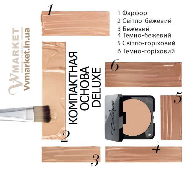 Купить Компактная основа Совершенный тон LR Deluxe возможные оттенки: Фарфор, Бежевый, Светло-бежевый, Темно-бежевый, Светло-ореховый, Темно-ореховый с доставкой