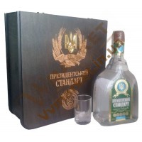 Горiлка Набір «Президентський стандарт” штоф (3 чарки) 0,75л музична шкатулка