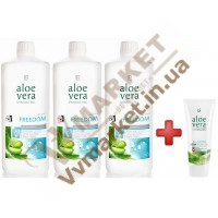 Набор Aloe Verа гель питьевой Алоэ Вера (Алоє Вера) Фридом, 3х1л. и Алоэ Вера MSM гель для тела (Aloe Vera MSM body gel), 200 мл, LR