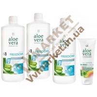 Aloe Verа гель питьевой Алоэ Вера (Алоє Вера) Фридом, набор 3шт. по 1л и Алоэ Вера Термолосьон (Aloe Vera TermoLotion), 100 мл, LR