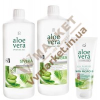 Aloe Verа гель питьевой Алоэ Вера (Алоє Вера) с экстрактом крапивы, набор 2 по 1л и Алоэ Вера Крем с прополисом, 100 мл, LR