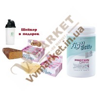 Набор ФигуАктив протеиновый напиток (FiguActiv Protein drink) и батончики ФигуАктив (FiguActiv) со вкусом клубники и йогурта 1 коробка, 6x60г, и со вкусом нуги 1 коробка, 6x60г, LR