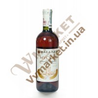 Вино Масандра Мускат білий Красного Камня, креп, лік, 0,75л