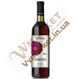 Вино Cartaval "Карменер" (Carmener), красное сухое, 0,75л. Чили с доставкой вся Украина