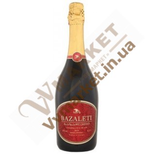 Шампанское Bazaleti красное полусладкое, 0.75л с доставкой вся Украина
