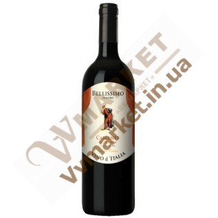 Вино Bellissimo Teatro CABERNET, красное сухое, Италия, 0.75л с доставкой вся Украина