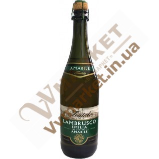 Вино игристое Ламбруско Fontale Lambrusco Emilia Bianco, белое, полусладкое, 0.75л с доставкой вся Украина