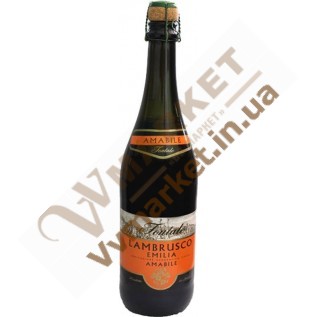 Вино игристое Ламбруско Fontale Lambrusco Emilia Rosso, красное, полусладкое, 0.75л с доставкой вся Украина