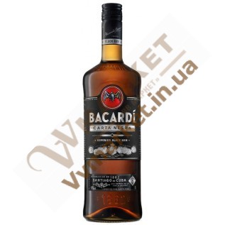 Ром Бакарди темный (Carta Negra) 40% 1.0л с доставкой вся Украина