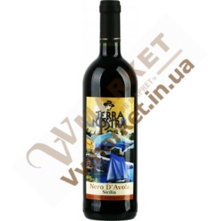 Вино Терра Ностра Неро Д Авола. Сіцилія, черв, сухе, 0,75л. Італія