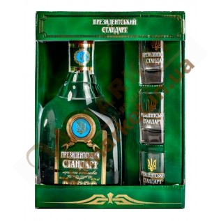 Водка Набор «Президентский стандарт” штоф (3 рюмки), 0.75л ЖЛГЗ с доставкой вся Украина