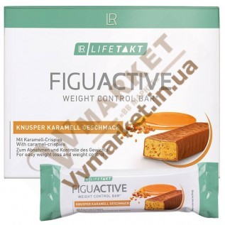Диетичный батончик ФигуАктив (FiguActive) со вкусом хрустящей карамели, 6x60г с доставкой вся Украина