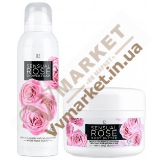 SENSUAL ROSE Набор (крем масло для тела 200 мл и пена для душа 200мл), LR с доставкой вся Украина