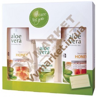 Набор Aloe Vera питьевой гель Мед и Aloe Vera концентрат, подарочный с доставкой Киев, Одесса, Харьков, Днепропетровск, Львов,  Украина