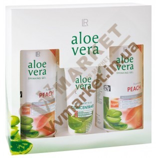 Набор Aloe Vera питьевой гель Персик и Aloe Vera концентрат, подарочный с доставкой Киев, Одесса, Харьков, Днепропетровск, Львов,  Украина