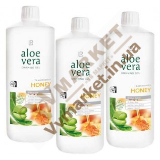 Aloe Verа гель питьевой Алоэ Вера (Алоє Вера) с добавкой Мед, набор 3 по 1л, LR. с доставкой вся Украина