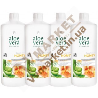 Aloe Verа гель питьевой Алоэ Вера (Алоє Вера) с добавкой Мед, набор 3+1 по 1л, LR. с доставкой вся Украина