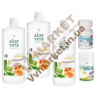 Aloe Verа гель питьевой Алоэ Вера (Алоє Вера) с добавкой Мед, набор Поддержка иммунитета, LR с доставкой вся Украина
