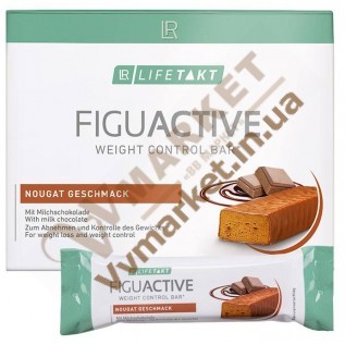 Диетичный батончик ФигуАктив (FiguActive) со вкусом нуги, 6x60г с доставкой вся Украина
