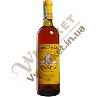 Вино Массандра Мадера Крымская, белое, крепкое, десертное, 0.75л с доставкой вся Украина