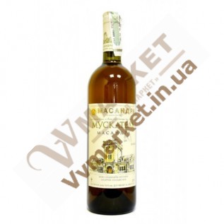 Вино Массандра Мускатель белый, крепленое, десертное, 0.75л с доставкой вся Украина