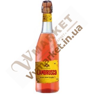 Вино игристое Ламбруско (Sizarini Lambrusco) розовое полусладкое 0.75л, Италия с доставкой вся Украина