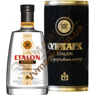 Водка особая "Олигарх Эталон" 40% 0,7л в тубусе