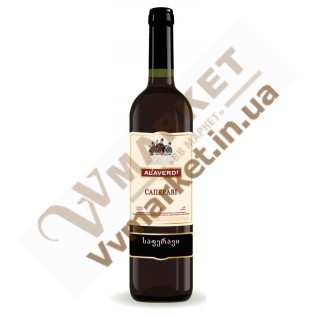 Вино Саперави  "Алаверди", красное полусладкое, 0.75л с доставкой вся Украина